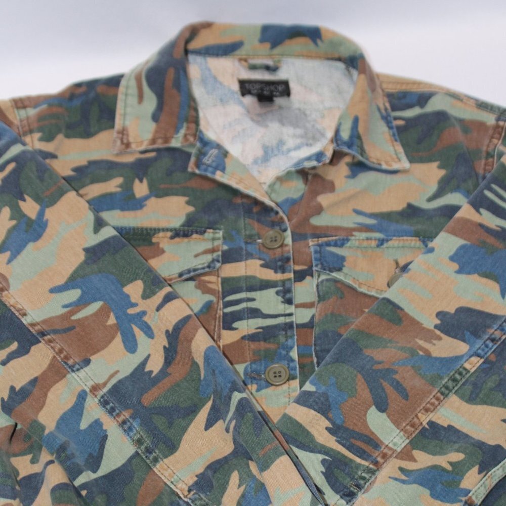 Topshop Camouflage Fatigue Style Jacket - Picture 10 of 14